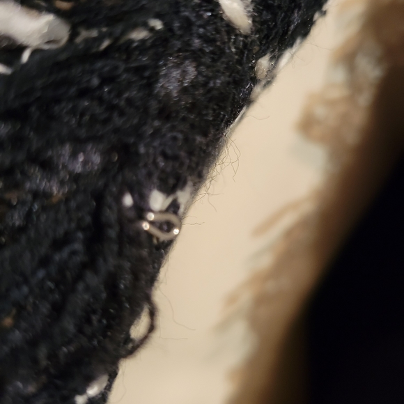 TESSUTI 6 Jacket Tweed Imitation Chanel Black and White - Picture 6 of 12